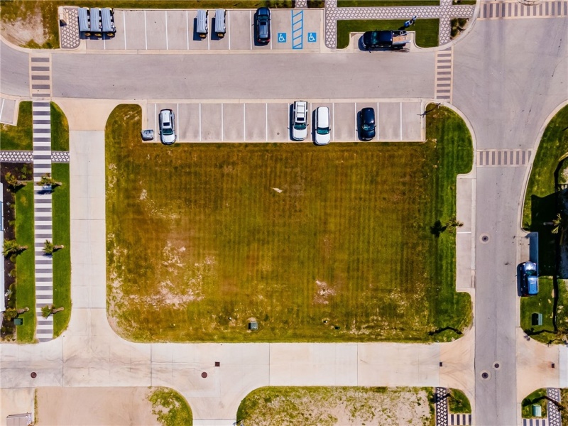 Aerial view of land for building