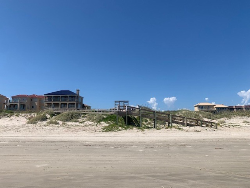 View from the beach to the boardwalk back to the subdivision for owners access only.