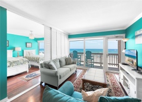 1st Guest Bedroom Off living Area with Sliding Wood Doors...