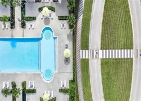 Aerial of beach entry pool