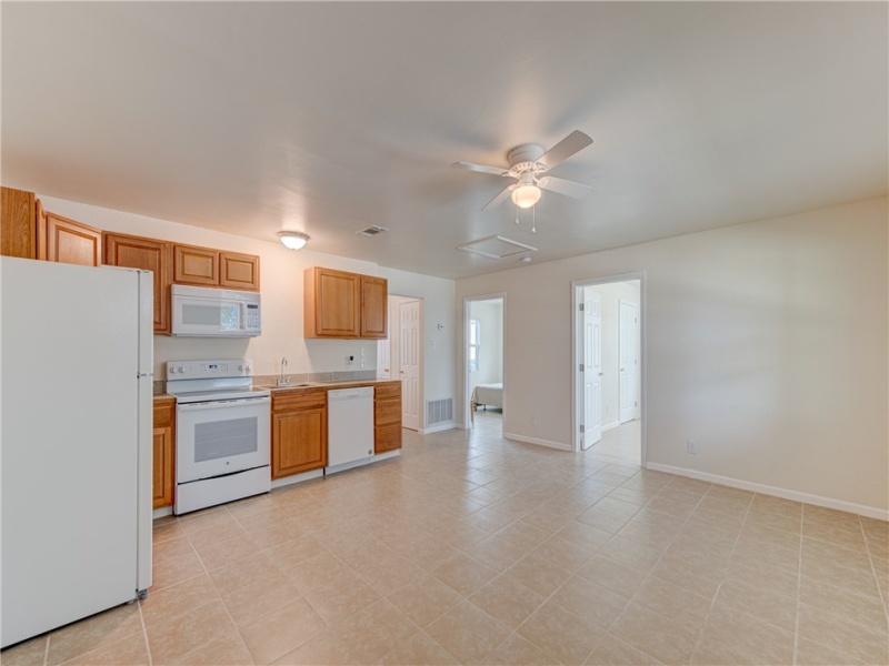 421 Kitchen, living and dining room combo