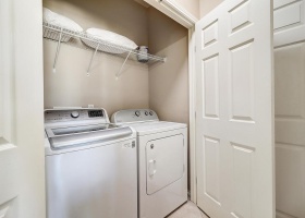 Downstairs laundry room closet