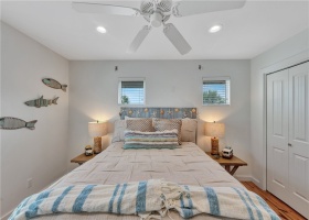 Coastal decor makes this bedroom a great place to relax