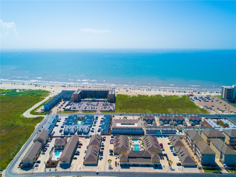 Nice Arial View of The Village on the Beach and its proximity to the Beach