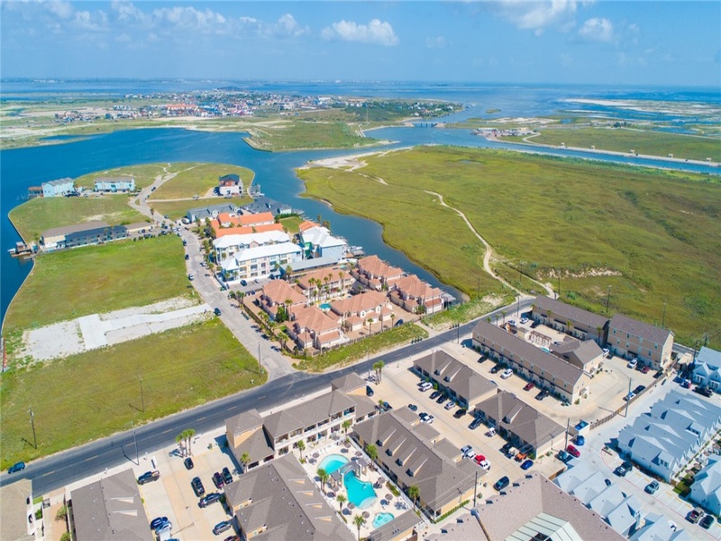 Another Arial View of the adjoining Complex w/ the second Pool and Other Condos, Townhomes and waterways.