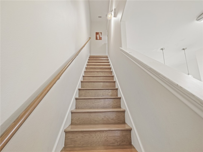 Stairway to upstairs bedrooms