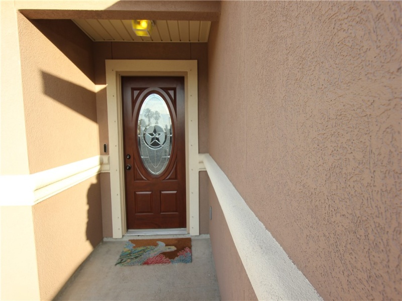 Decorative front door.