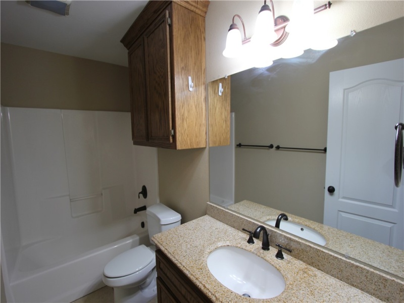 Master bath with granite counters.