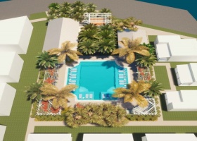 Rendering for Ph 4 Pool that home will overlook