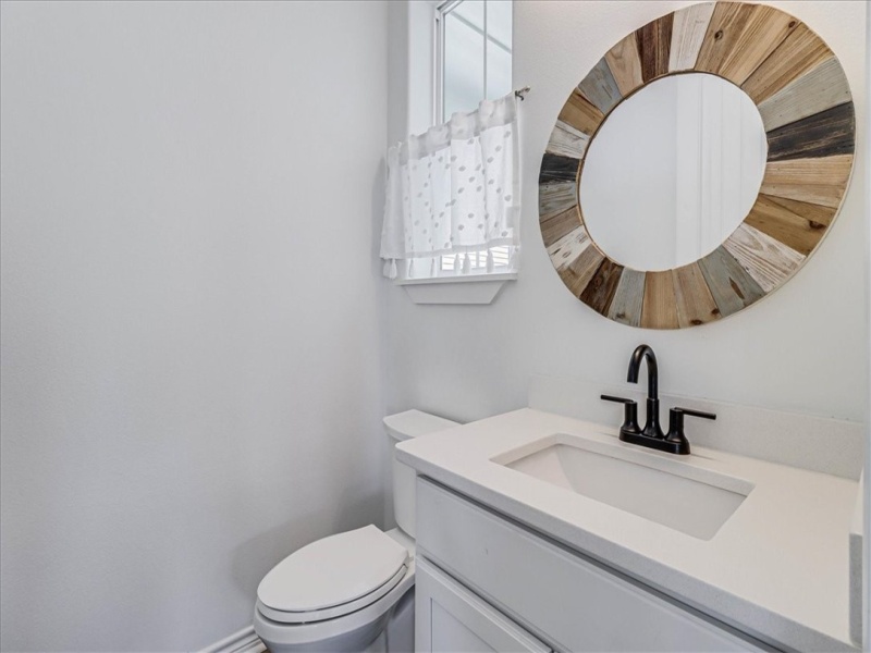 Half bath on second level