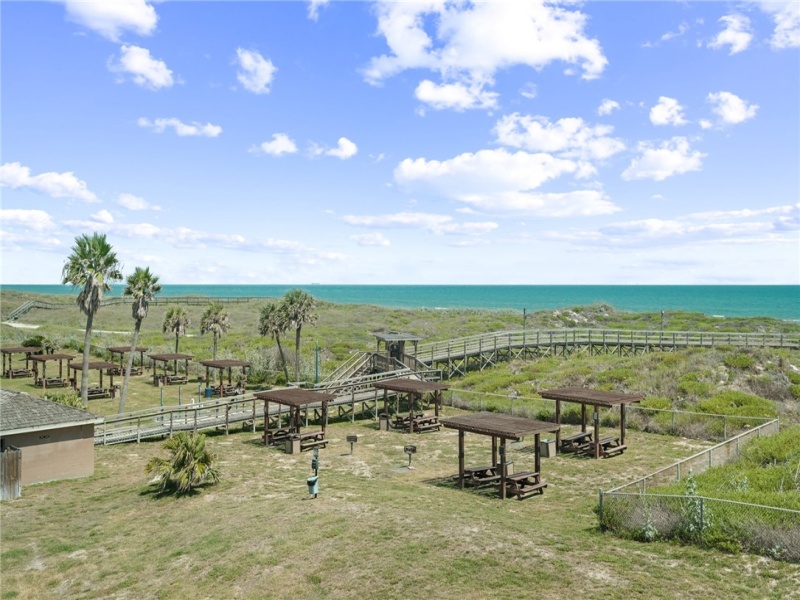 View of boardwalk to the beach.