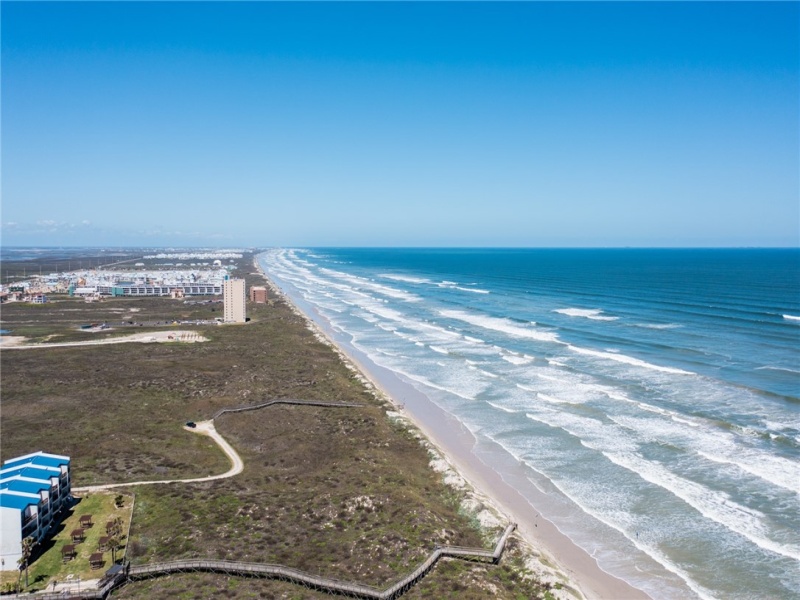 Miles of beach on Mustang Island.