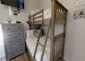 Second bedroom with twin over full bunk.