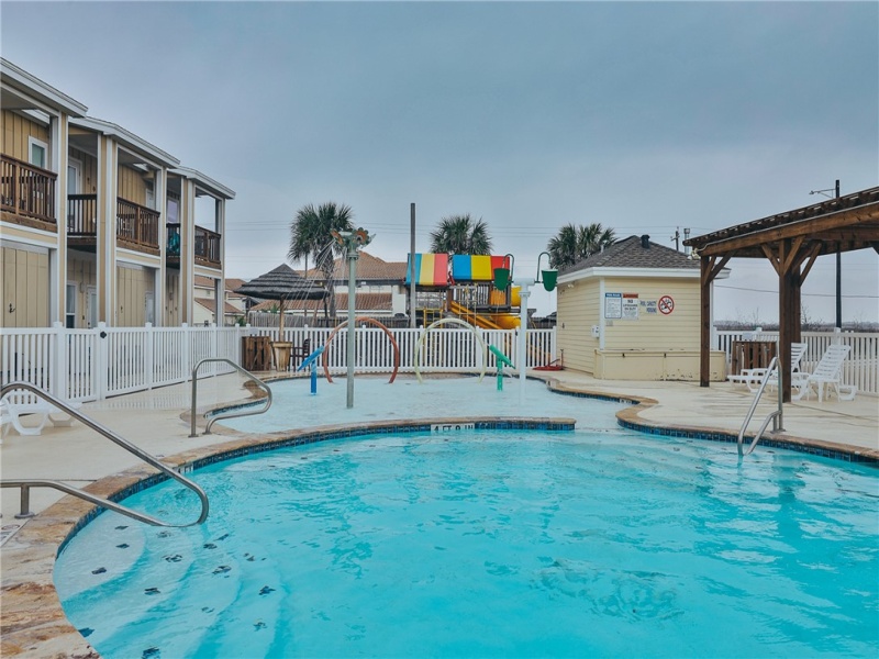 Resort style swimming pool.