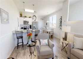 Kitchen off living area.
