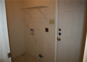 Utility room in back of house