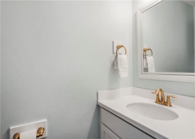 The half-bath on the 2nd floor is perfect for guests. No one has to share their bathroom with visitors.