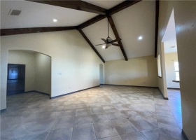 Vaulted ceiling living area